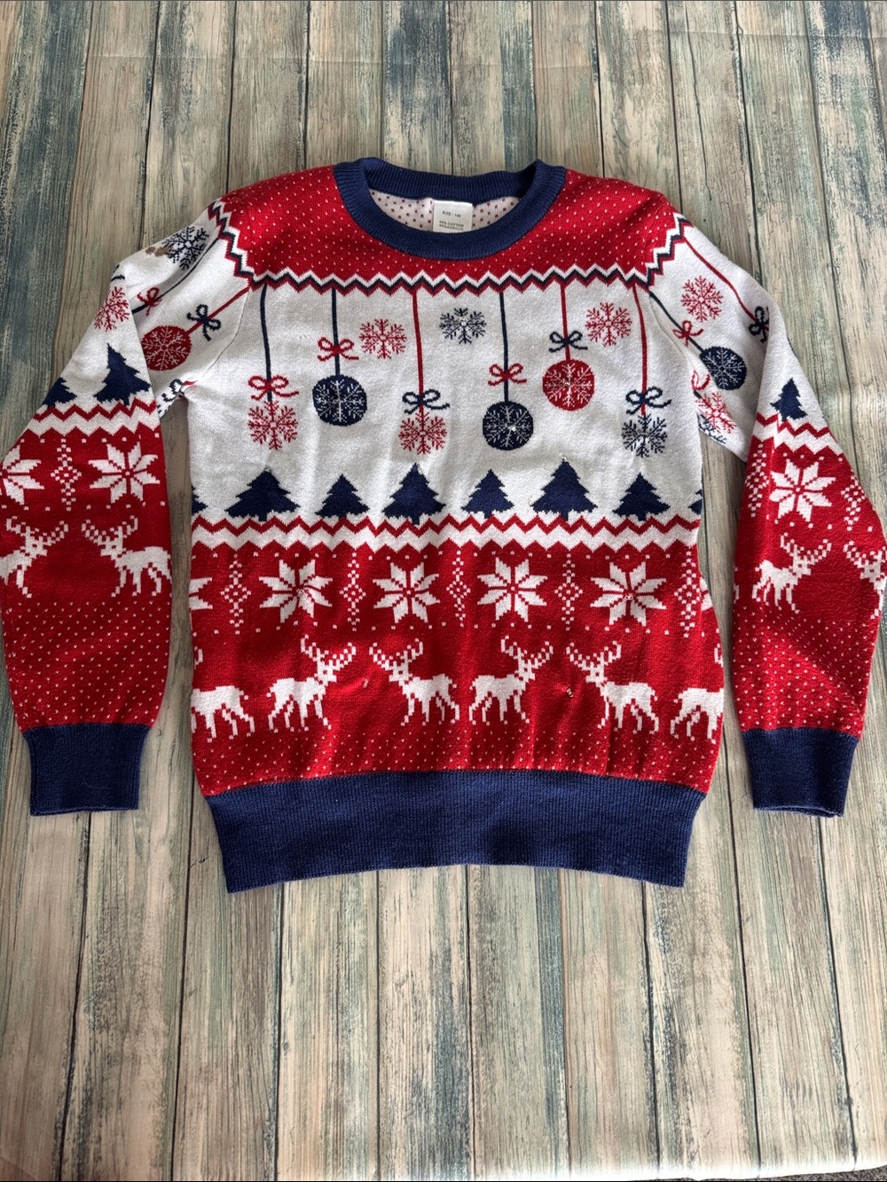 Kids Ugly Christmas Sweater Light Up (Sz: 10)